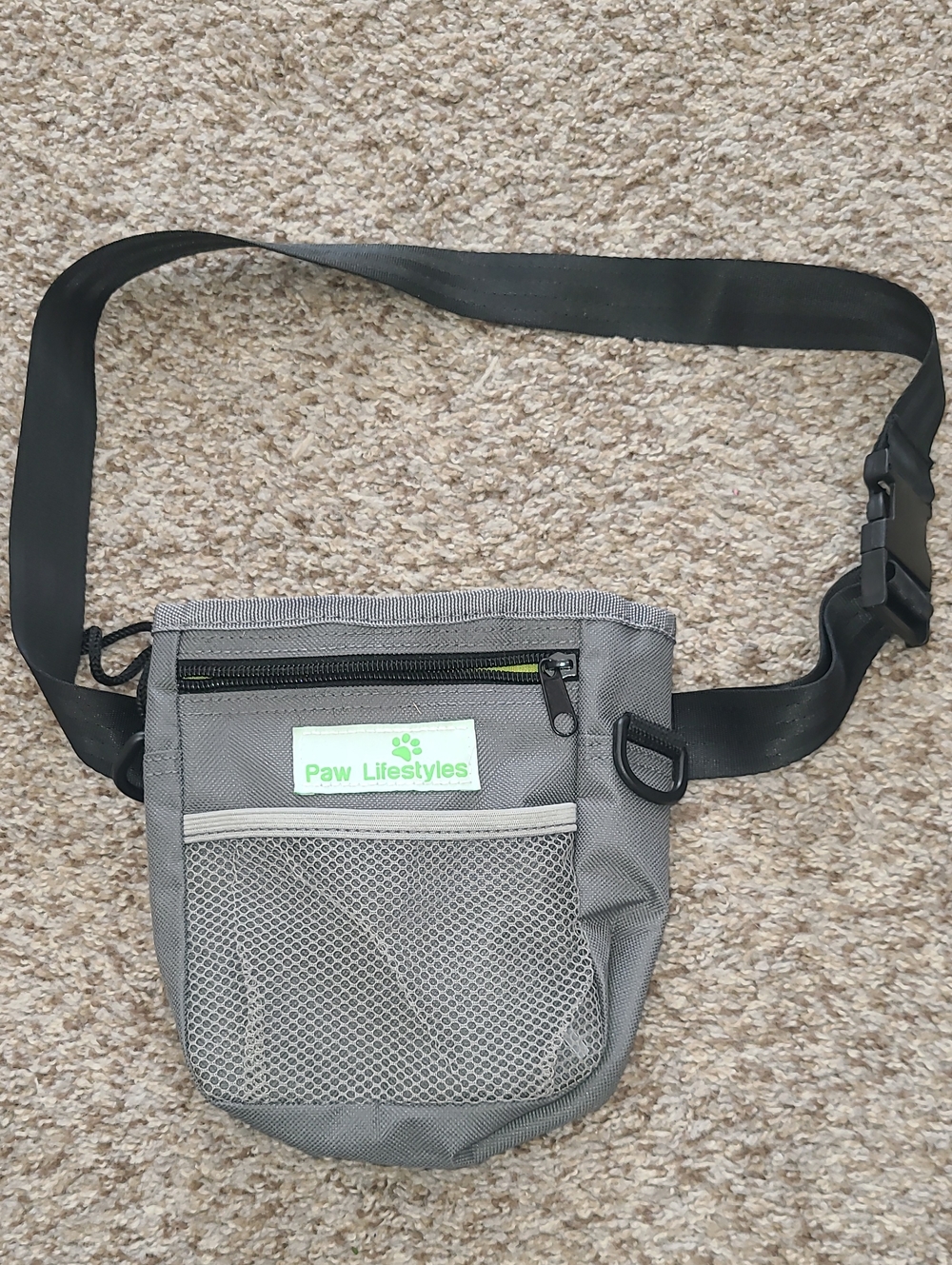 Gray Hands-Free Dog Treat Pouch